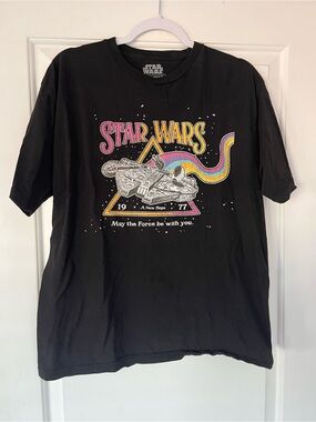 Star Wars Black Graphic Tee - Millennium Falcon
